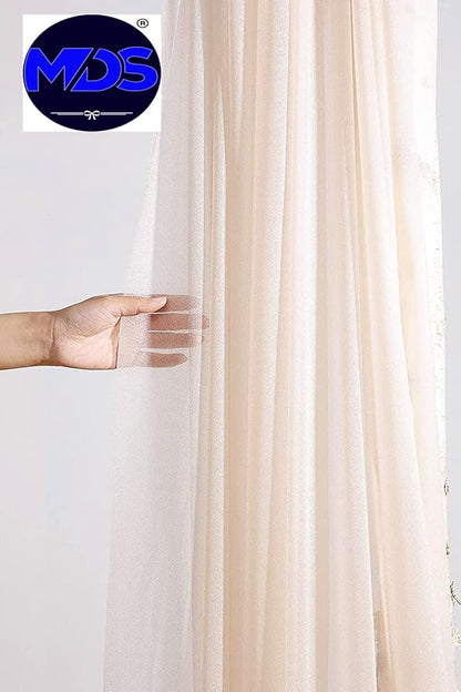 MDS Halloween Chiffon Draping Fabric - 2 Panel, 30" Wide x 40ft Long - Sheer Spooky Arbor & Canopy Drapery for Haunted House Backdrops, Party Ceilings, DIY Costumes & Themed Events - Nude
