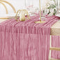 MLMW 4 Pack Mauve Cheesecloth Table Runner Boho Gauze Rustic Cheese Cloth Table Runner 160 inch Sheer 13.3ft for Wedding Party Baby Shower Bridal Shower Holiday Decorations