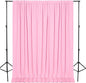 DWCN Pink Backdrop Curtains for Parties, Background Curtains Photography Backdrop Drapes with Rod Pockets for Wedding Decorations Stage Birthday Family Gatherings, 2 Panels 5ft x 10ft