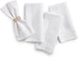Cotton Linen Cloth Napkins Set of 4 – Hemstitch White Dinner Napkins 20 x 20 Inch – Washable Fabric Napkins for Spring, Summer, Wedding Decoration – Siena