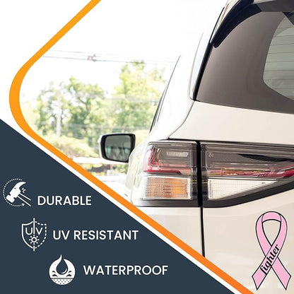 Magnet Me Up: Support Breast Cancer Fighter Pink Ribbon Magnet Decal - 3.5x7 Inches, Heavy-Duty Automotive Magnet for Car, Truck, SUV - Show Your Support and Encouragement with This Magnet