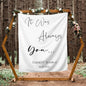 Always You Backdrop - Custom Tapestry with Names & Date, Rustic Sign, Personalized Calligraphy Banner for Ceremony & Reception, Wedding Arch Decorations
