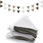 Oudain 15.5 ft Pennant Banner Flags, 2 Pcs Nursery Garland Triangle Bunting Flag Baby Banner for Nursery Decor Baby Birthday Boho Wedding Shower Party Event, Each 7.75 ft(Deep Color)