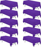 BRILLMAX 10 Pack Purple Tablecloths for 8 Foot Rectangle Tables 60 x 126 Inch - 8ft Rectangular Bulk Linen Polyester Fabric Washable Cloth Cover for Wedding Reception Banquet Birthday Party
