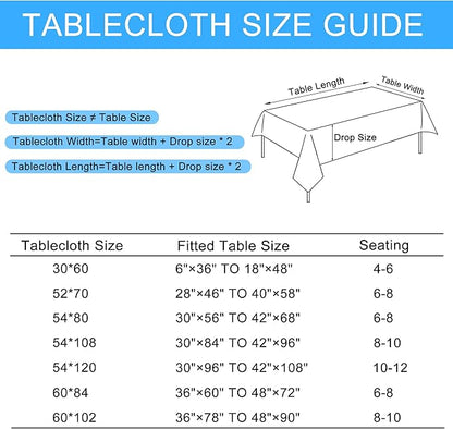 Hiasan Faux Linen Rectangle Tablecloth - Wrinkle and Stain Resistant Washable Table Cloth for Kitchen Dining Room Holiday Table Cover for Party Dinner, Aqua, 30 x 60 Inch