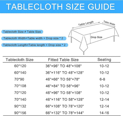 Hiasan Faux Linen Rectangle Tablecloth - Wrinkle and Stain Resistant Washable Table Cloth for Kitchen Dining Room Holiday Table Cover for Dinner, Stone, 60 x 140 Inch