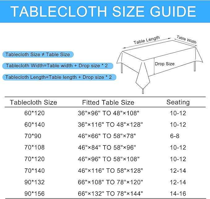 Hiasan 2 Pack Faux Linen Rectangle Tablecloth - Wrinkle and Stain Resistant Washable Table Cloth for Kitchen Dining Room Holiday Table Cover for Party Dinner, Champagne, 70 x 108 Inch