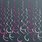36 Pcs Hot Pink Hanging Swirl Decorations Ombre Pink White Felt Swirl Streamer Spiral Ceiling Decoration Garland for Birthday Bachelorette Wedding Bridal Shower Engagement Pink Girl Hen Party Supplies
