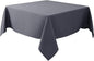 Biscaynebay Textured Fabric Square Tablecloths 70x70 Inches, Dark Grey Water Resistant Card Table Cloth Folding Table Cover for Dining, Kitchen, Wedding and Parties etc. Machine Washable