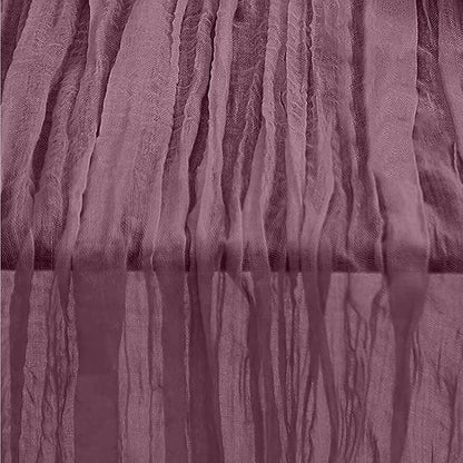 6 Pack Dusty Purple Cheesecloth Table Runner 35x120 Inch 10Ft Rustic Gauze Cheese Cloth Table Runner Sheer Cheesecloth Table Runners for Wedding Party Bridal Shower Decoration