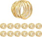 Gold Napkin Rings - 12 PCS Metal Napkin Rings(Twisted Wire) Napkin Holders Buckles for Family Dinner, Wedding, Party,Table Decorations