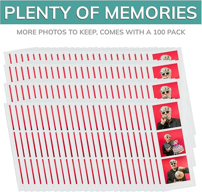 pbf PHOTO BOOTH FRAMES 2x6 Magnetic Picture Frames for Refrigerator | 2 x 6 Clear Magnetic Vinyl Frames for Photo Strips for Fridge (100-Pack)