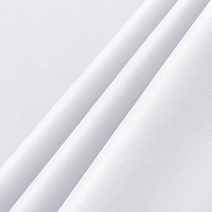 sancua 2 Pack Round Tablecloth 60 Inch White (Fits 20-48 Inch Tables), Stain and Wrinkle Resistant Table Cloth - Washable Polyester Table Cover for Dining Tables, Buffet Parties and Camping