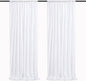 White Sequin Backdrop 2 Panels Curtains 2FTx8FT Party Backdrop Glitter Birthday Wedding Curtains Sparkle Photo Background