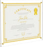 Acrylic Picture Frame for Wall, Clear Diploma Frame, No Drill Floating Frameless Photo Frame for Diploma Certificate Degree Document & Artworks Display, Graduation Gift for Students (1 Pack, 11X14 Straight edge)