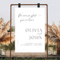 Welcome Wedding Sign Personalized, Personalized Wedding Welcome Sign Minimalist Script Modern Large
