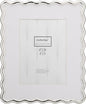 Silver 8x10'' Wave Design Photo Frame with Acid Free Mat for 5x7'',High-End Zinc Alloy Picture Frames with Velvet Back,Fashionable Style Silver frames 7x5''