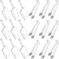 Roshtia 18 Pcs Plastic Serving Tongs Mini Kitchen Tongs Utility and Plastic Kitchen Scoops Clear Ice Scoop Mini Clear Buffet Scoop for Candy Dessert Buffet Ice Snack Coffee Tea