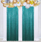 Poise3EHome 2Pcs 2Ft x 8Ft Teal Sequin Backdrop Curtains, Glitter Photography Background, Sequence Xmas Thanksgiving Backdrop for Wedding Party Holiday Festival Decor