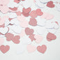 Rose-Gold Pink White Party Decorations – 300Pcs Paper Heart Confetti Birthday Decorations Valentines Day Decorations Baby Girl Shower Women Bridal Wedding Engagement Bachelorette HongTongTong