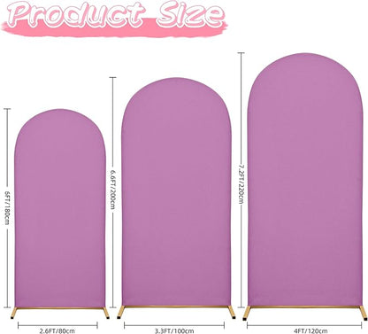7.2FT Wedding Arch Covers Arch Backdrop Cover Arch Stand Covers Set Arch Cover Spandex Fabric Stretchy Backdrop for Wedding Birthday Party Decoration Baby Shower (Lilac)