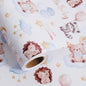 Aimyoo Baby Shower Wrapping Paper Roll - 17 Inch x 32.8 Feet - Cute Animal with Hello Baby Letter Design Perfect for Boys Girls, Birthday, Party