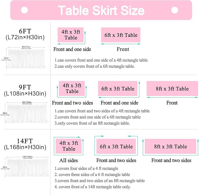 6ft Champagne Table Skirt for Rectangle Tables or Round Tables Champagne Tutu Tulle Table Skirt Cloth for Wedding Baby Shower Birthday Party Dessert Buffet Banquet Decorations