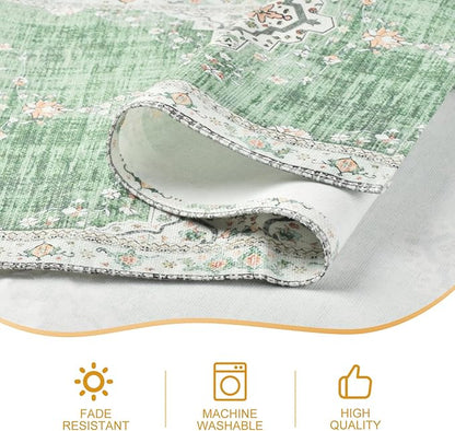 Snycler Table Runner Boho Table Runners Vintage Elegant Farmhouse Table Center Linen Decor for Home Dining Party Entrance (13x72 Inch) Light Green