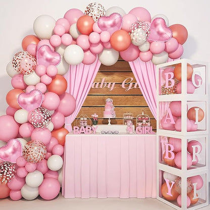 DWCN Pink Backdrop Curtains for Parties, Background Curtains Photography Backdrop Drapes with Rod Pockets for Wedding Decorations Stage Birthday Family Gatherings, 2 Panels 5ft x 10ft