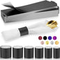 Polymer Material Reusable Napkin Band, Glue-Free Tear-Proof Water Resistant Oil-Proof Napkin Bands Set of 200(Front Black Color and Back White), 6 Adjustable Sizes Napkin Rings