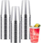 Goodluck 50PCS 12oz Silver Plastic Cups for Party, Disposable Silver Cups, Plastic Cocktail Glasses for Wedding Thanksgiving, Christmas, and