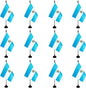 Argentina Desk Flag, 12 Pack Argentinian Table Office Flag with Black Solid Pole and Stand Base, International Country Flag, Festival Celebration, Classroom Meeting Desktop Decor (Argentina)