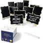 12pcs Mini Chalkboard Signs with Stand,Food Labels for Party Buffet, Food Tag/Name Card for Wedding Table, Name Tag Drink Labels Taco/Candy Bar/Bake Sale Food Sign, Catering Supplies Buffet Display