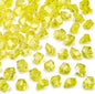 DomeStar Yellow Fake Ice Rocks, 150PCS Acrylic Gems Crystals Plastic Diamonds Fake Ice Cubes for Vase Fillers DIY Craft Wedding Photography Prop Display Table Scatter Home Amalfi Coast Decorations