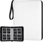 4 Pocket Card Binder, Premium Zip Trading Card Binder, 400 Double Sided Pocket PU Card Collection Binder, Collector Card Album, Card Folder for MTG, TCG, Sports Cards, Game Cards (White)