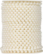 82 Feet Crafts Faux Pearl Roll 6mm Pearl Garland for Wedding Centerpiece Backdrop Christmas Tree and Flowers Decoration DIY (Ivory)