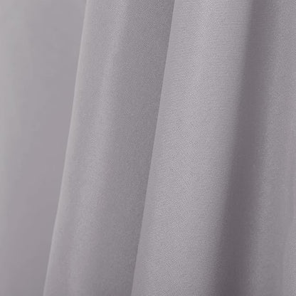 Ascoza 2pack 90x156 Inch Silver Rectangular Tablecloth 6 Feet Table Cloth in Polyester Fabric for Wedding/Banquet/Restaurant/Parties