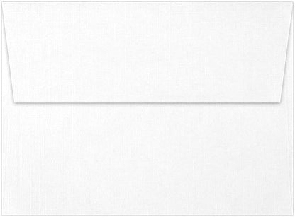 LUXPaper A7 Invitation Envelopes | Peel & Press | 5 1/4" x 7 1/4" | White Linen | 80lb. Text | 500 Qty