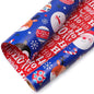 Ribbli Blue Christmas Wrapping Paper Reversible Cute Christmas elements Gift Wrapping Paper Rolls for Kids Holiday Presents Decoration-17 Inch x 33 Feet