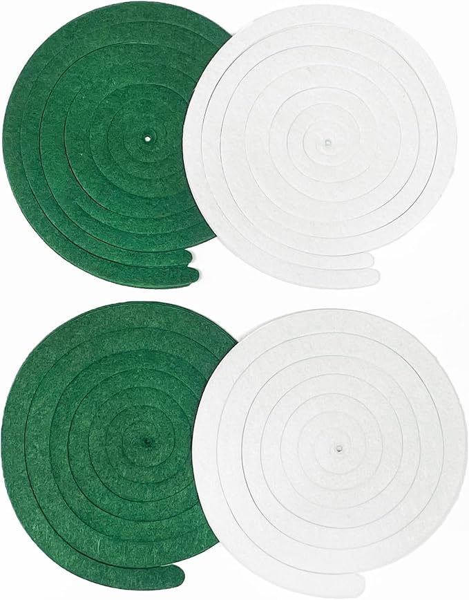 36 Pcs Green White Hanging Swirl Decorations Felt Swirl Streamer Spiral Ceiling Garland for Birthday Graduation Wedding Retirement Baby Shower Spring Summer Christmas Masters Golf Party Decor Supplies