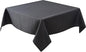 Biscaynebay Textured Fabric Square Tablecloths 70x70 Inches, Black Water Resistant Spill Proof Card Table Cloth Folding Table Cover for Dining, Kitchen, Wedding and Parties, Machine Washable