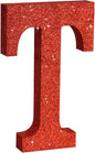 TONIFUL 8 Inch Red Glitter Letter T Table Centerpiece A-Z Red Birthday Party Decorations,Red Alphabet T for Birthday,Chrismas,Graduation,Bridal Shower,Wedding,Anniversary Party Supplies