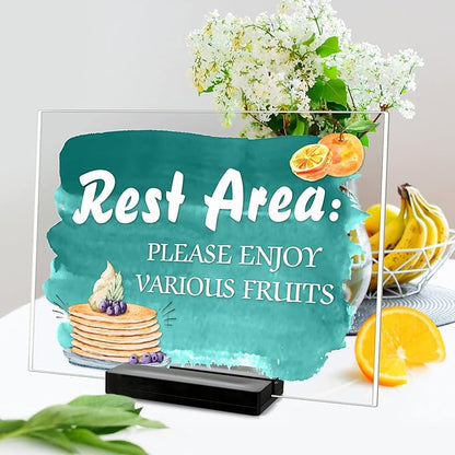 Acrylic Sign Stand Card Holder, 10 PCS Place Sign Holders with Card Slot, Stands for Acrylic Signs, Table Numbers Display Stands for Meeting/Menu/Table Numbers (Black)