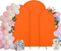 Wedding Arch Covers Arch Backdrop Cover Arch Stand Covers 7.2FT 6.6FT 6FT Set of 3 Arch Cover Spandex Fabric Stretchy Backdrop for Wedding Birthday Party Decoration Baby Shower (Candy Orange)