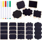 Swpeet 30Pcs 5 Designs Mini Chalkboards Signs with Liquid Chalk Markers Assortment Kit, Chalkboards Blackboard for Weddings, Birthday Parties, Table Numbers, Message Board Signs and Event Decoration