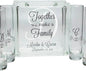 Glass Personalized Blended Family Sand Ceremony Set - Printed w Ink - Unity Sand Set for Weddings w LID, Sand - Together We Make a Family Sand Ceremony Kit for Wedding - Unity Candle Alternative