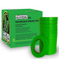 LAUCO DINOGREN High Performance Automotive Masking Tape – 0.75 Inch x 60 Yards (48 Rolls) – Green Tape for Car Paint, Body Shop Use, Heat & Water Resistant, Clean Removal, Multi-Surface Crepe Backed