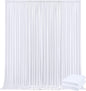 10x10ft Backdrop Curtains for Parties, 2 Panels 5x10ft Photography Backdrop Curtain with Rod Pocket,Backdrop Polyester Background Drapes,Wedding Backdrop Drapes for Birthday Baby Shower Home Decor