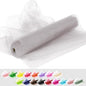 Silver Tulle Fabric Rolls, 54 Inch by 10 Yards (30 ft) Tulle Ribbon for Wedding Party Decoration Sheer Fabric Spool Bolt, Ceiling Decor, Tutu Skirt, Christmas Gift Wrapping, Soft & Drape (Silver)