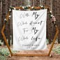 With My Whole Heart for My Whole Life - Custom Tapestry with Names and Date, Rustic Sign, Personalized Calligraphy Banner for Ceremony, Wedding Arch & Reception Backdrop